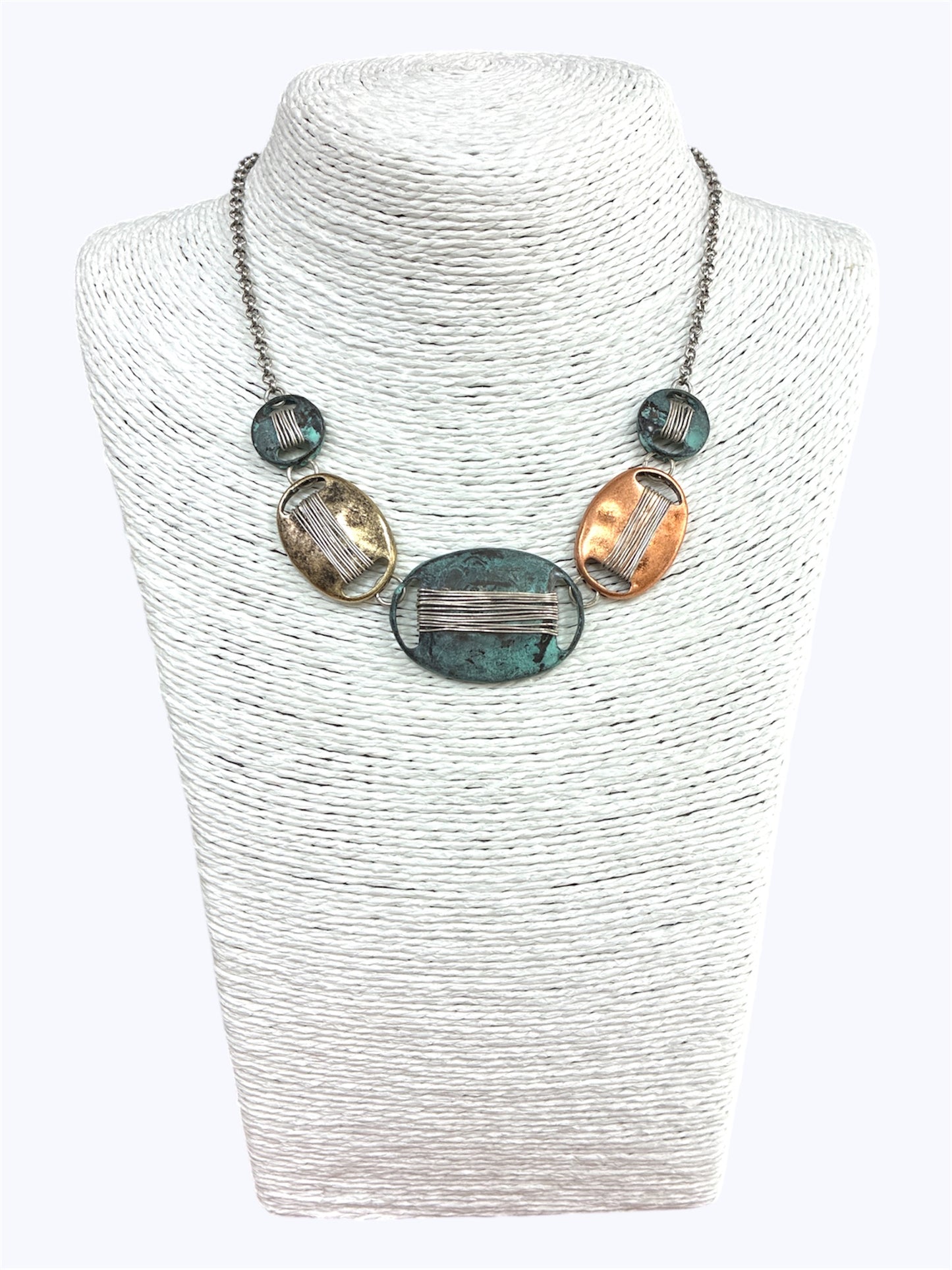 Antique  Oval Link  Necklace
