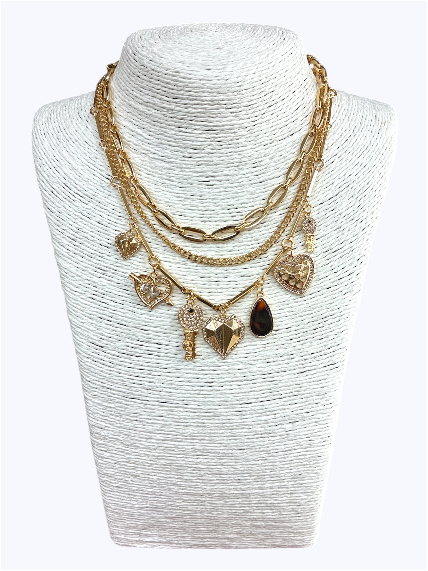 N0668 | Triple-Layer Charms Necklace | TNE2707