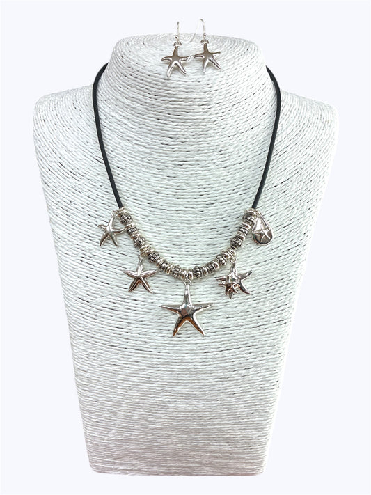 N0455 | Sea Life Starfish Charm Necklace | AS6752