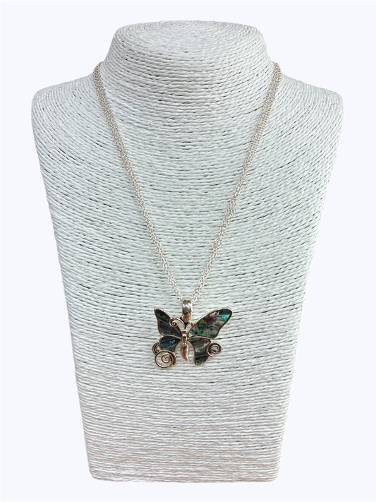 N0462 | Butterfly Shape Pendant Multi String Necklace|AN2588
