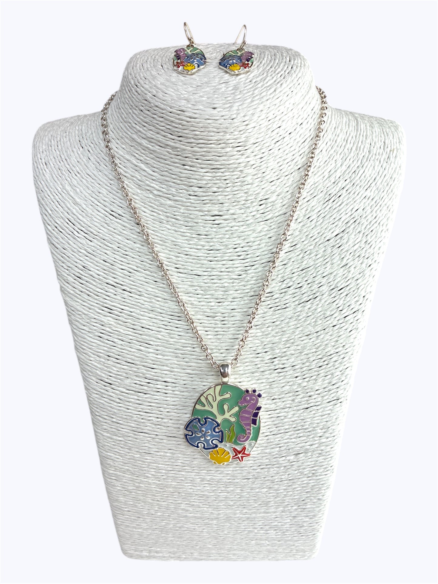 Multi Color Sea Life Necklace Set