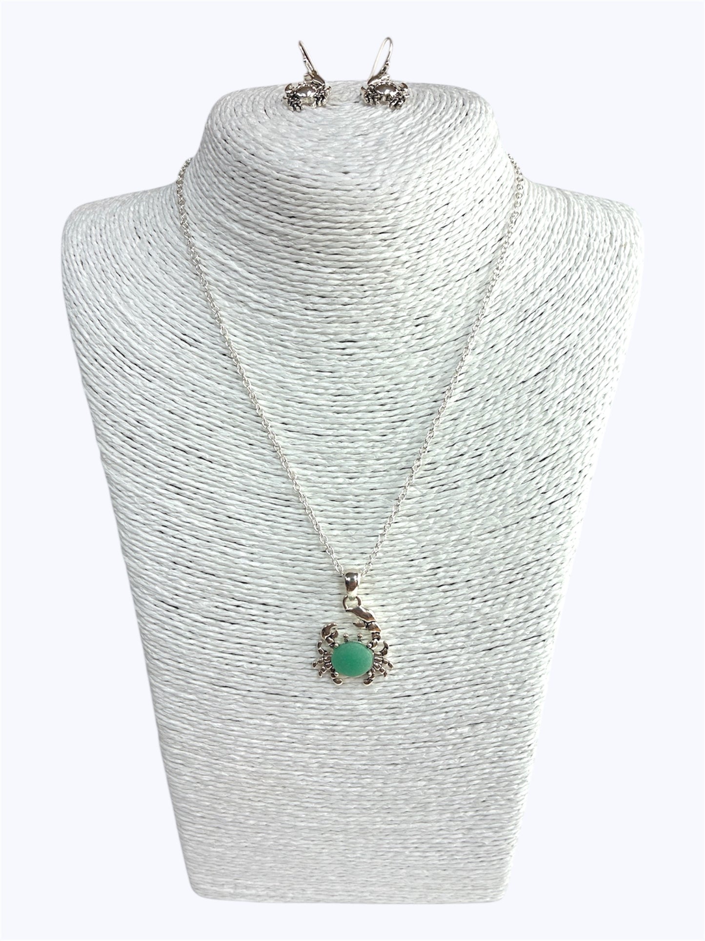 Blue Crab Necklace Set