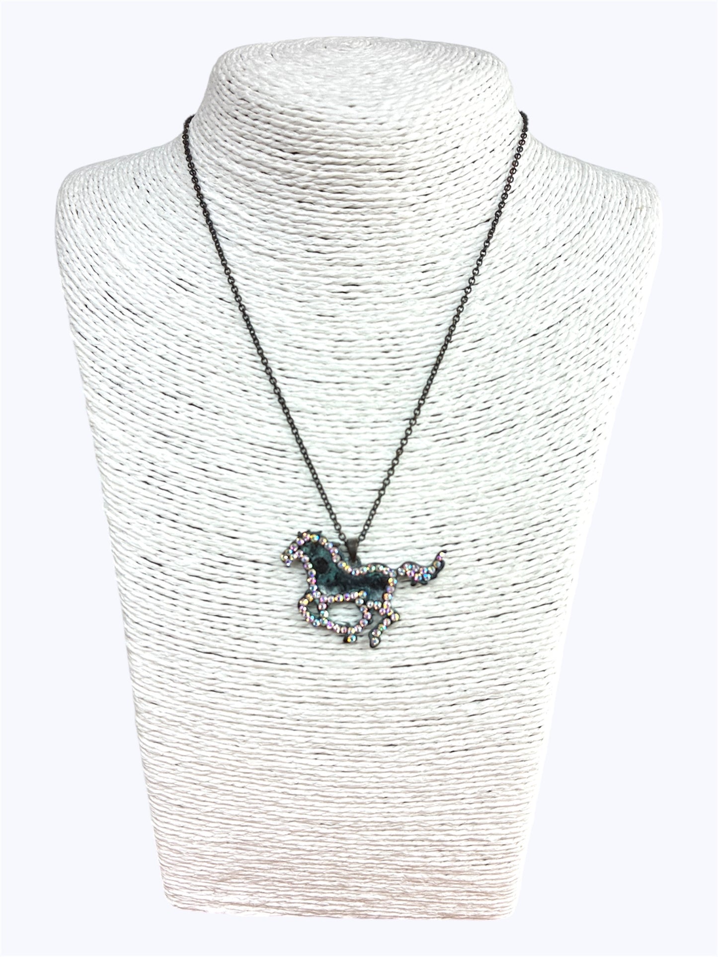 Rhinestones Horse Necklace Set