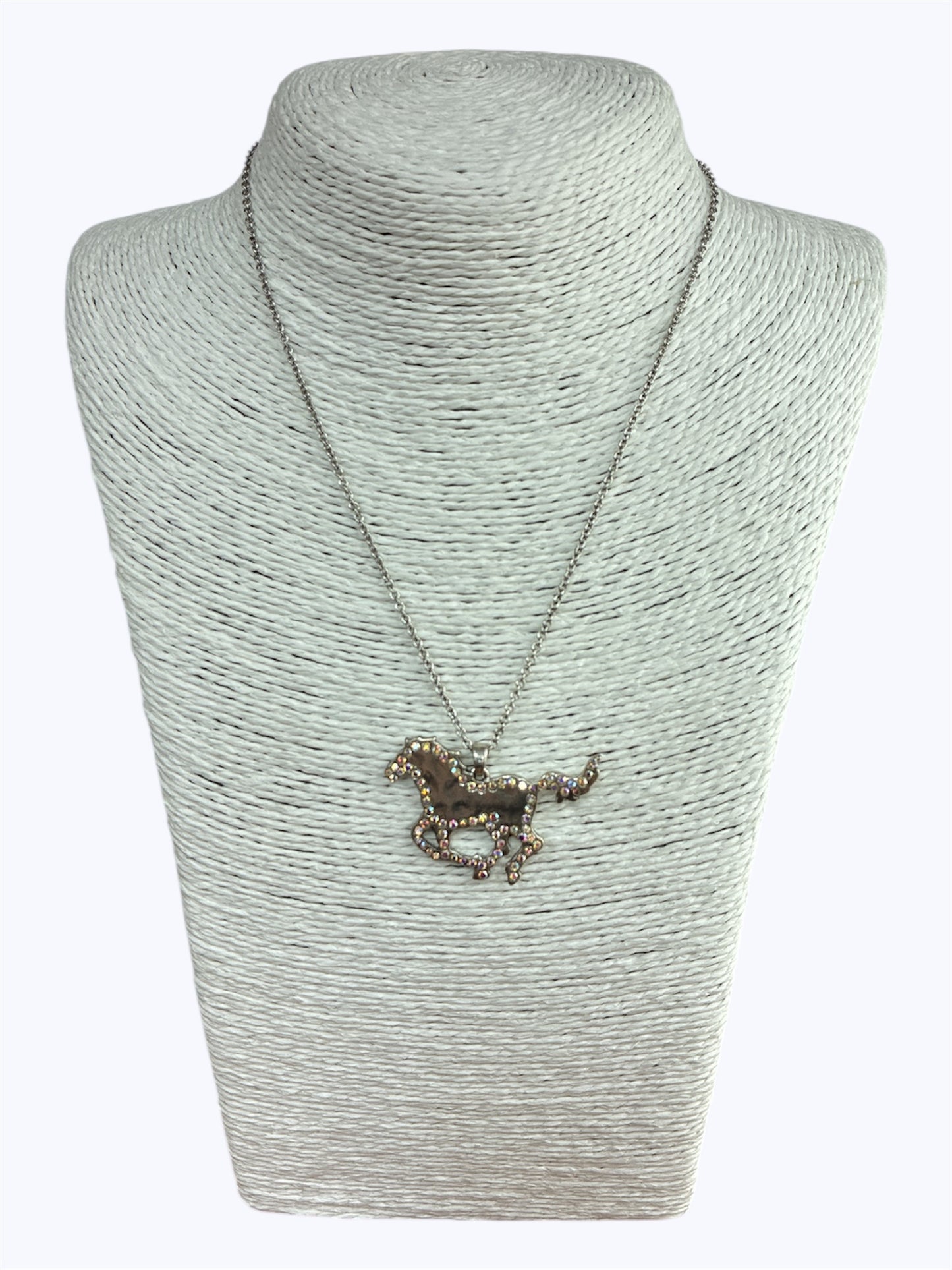 Rhinestones Horse Necklace Set