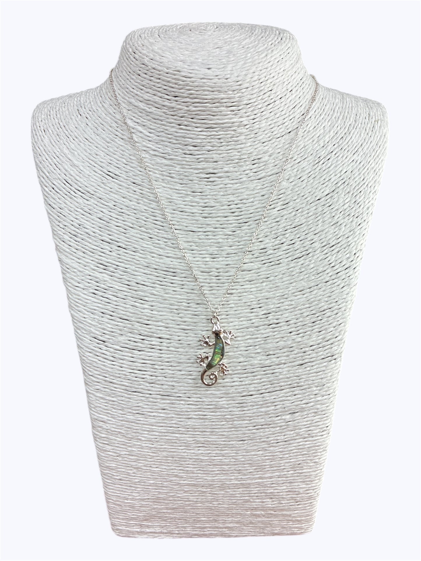 Abalone Gecko Short Necklace