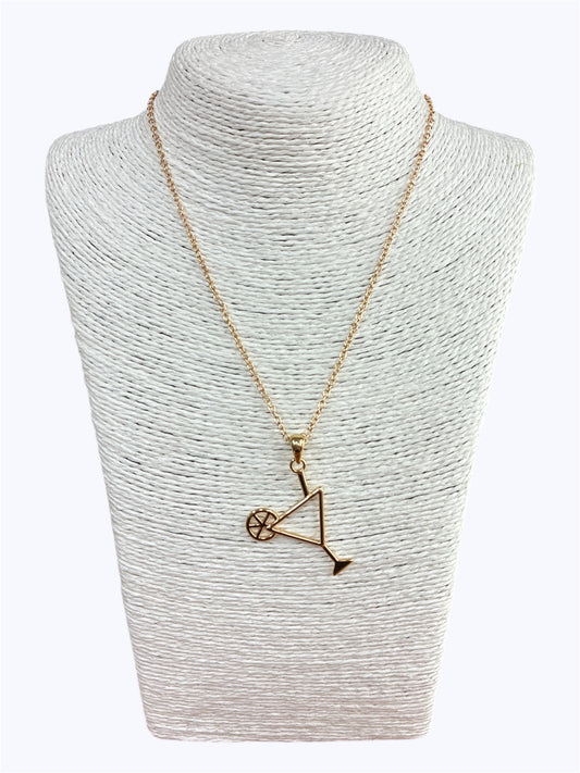 N0477|Cocktail Glass Design Pendant Necklaces |AN2908