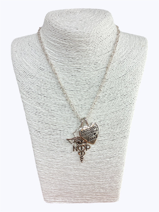 N0292 AN2717 NP Nursing Nurse Design Pendant Necklace