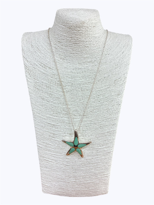Blue Starfish Long Necklace