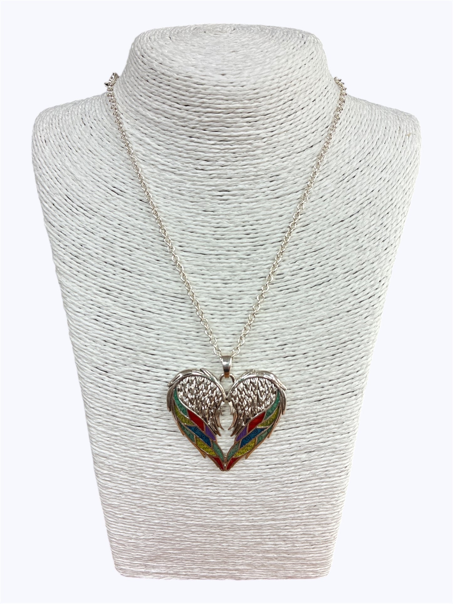N0534| Multi color Wing Design Pendant Necklace | AN2476