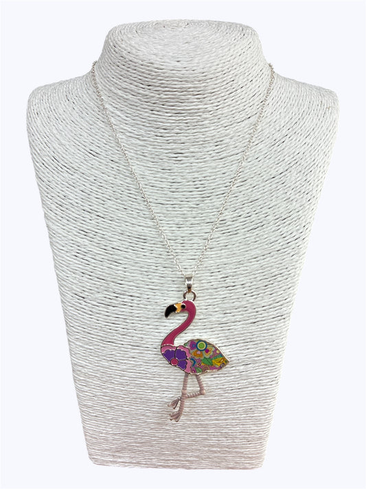 N0435 |Multi Color Flamingo Necklace | AN2405