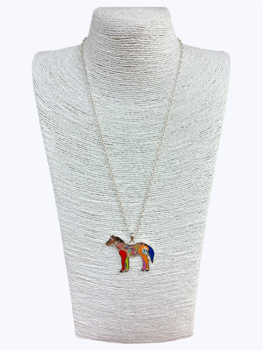 Multi Color Horse Necklace