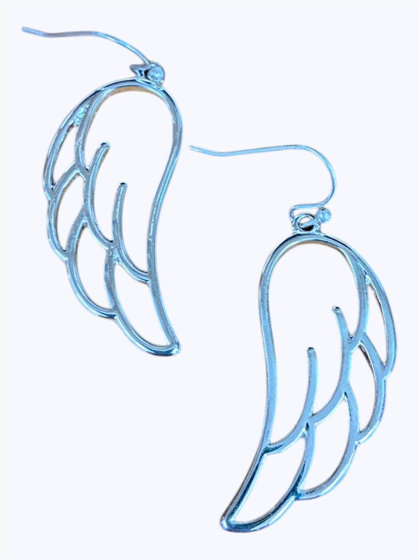 E0988|  Metal Outlined Angel Wing Shape Drop Dangle Hook earrings|AE5026