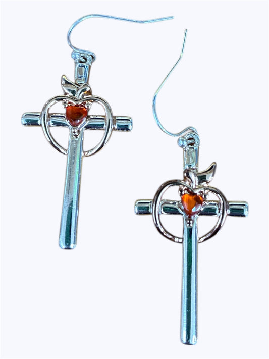 E0956|   Metal Cross Shape Drop Dangle earrings |AE6413