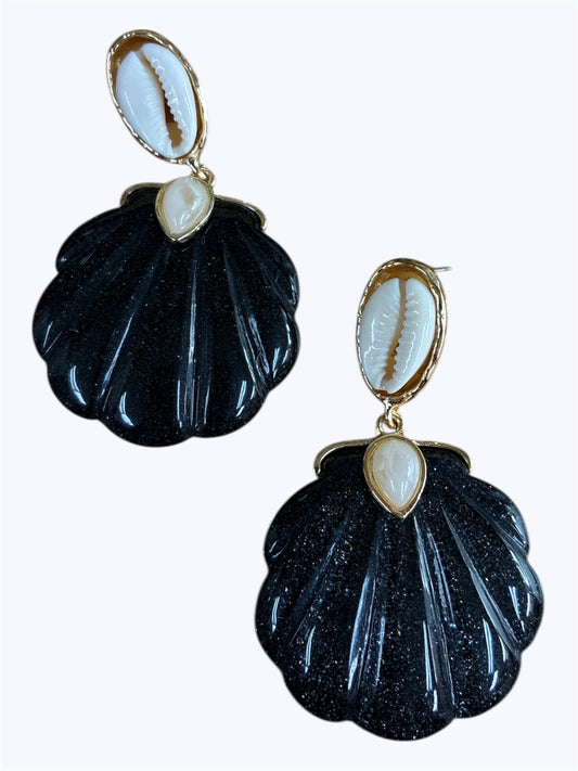 E2294| Large Acrylic Shell Earrings |KE2966