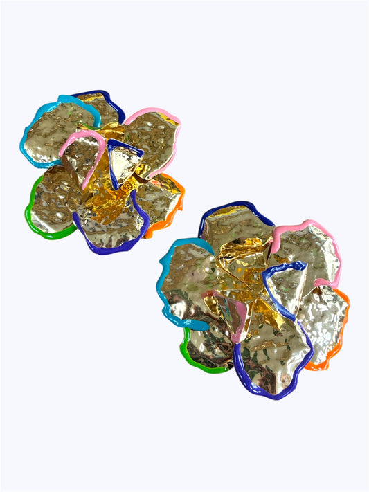 E0235 | XL Modern Petal Cluster Earrings | KE2652