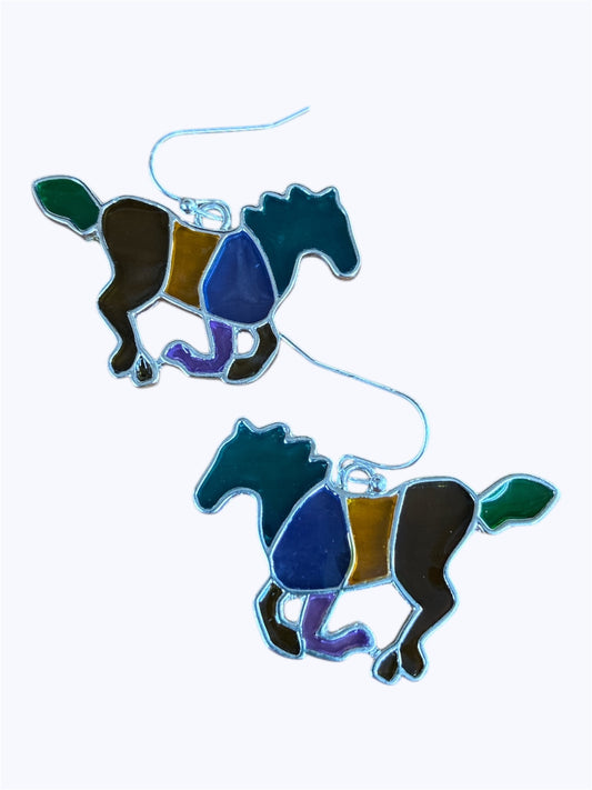 E0993 |  See Through Design Horse Mustang Design Drop Dangle Hook earrings| AE5710