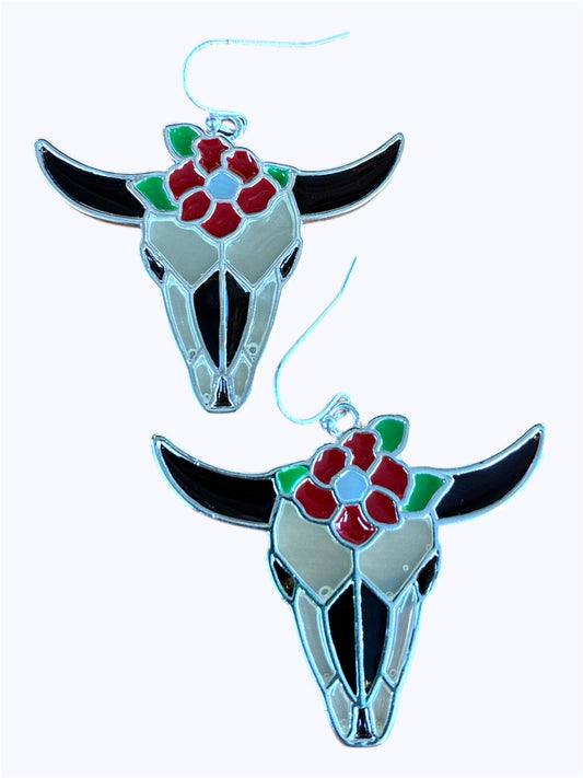 E0933|  See Through Design Long HornDangle Hook earrings