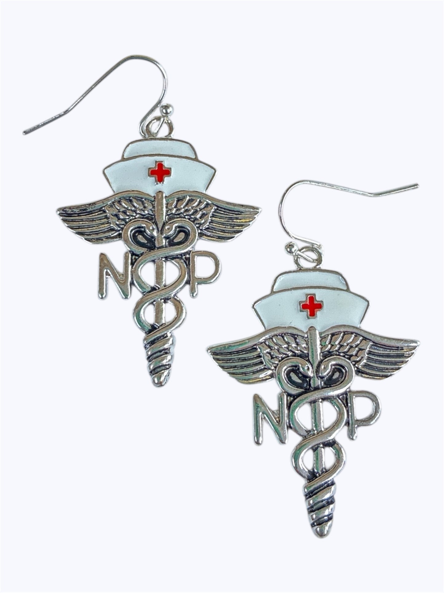 E1961 | Caduceus Symbol Drop Earrings | AE4140