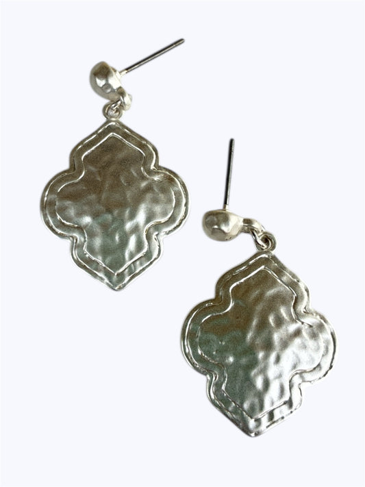 E1000 |  Hammered Dangle Post Earrings |AE6242