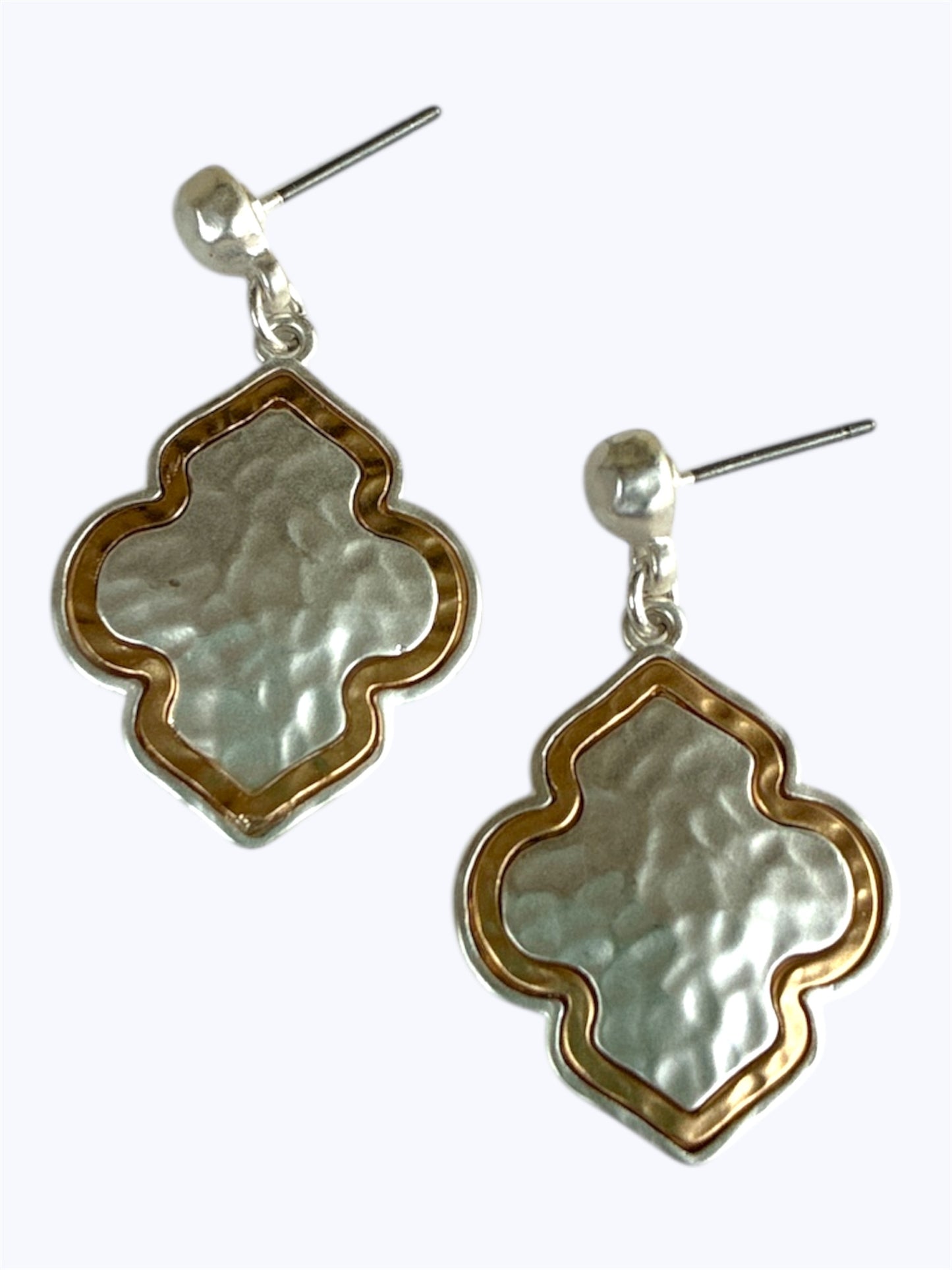 E1000 |  Hammered Dangle Post Earrings |AE6242