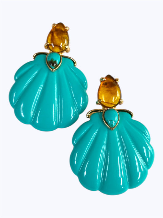 E0286 | Shell Drop Statement Earrings | 78E5266