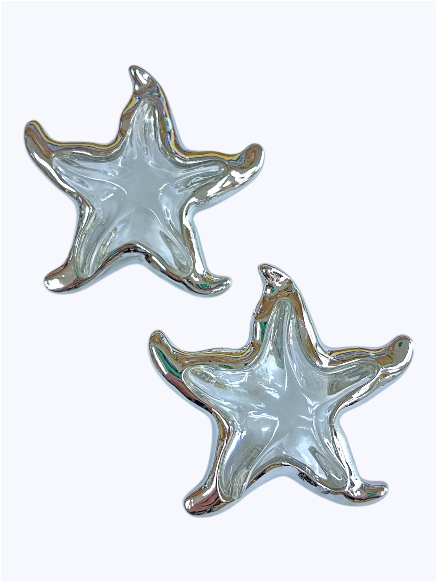 E0780| Clear Large Starfish Post Earrings | 25E5977