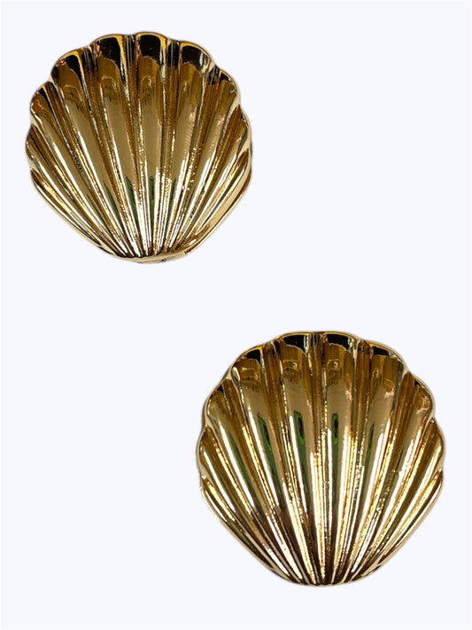 E0505| Large Shell Post Earrings | 25E5300