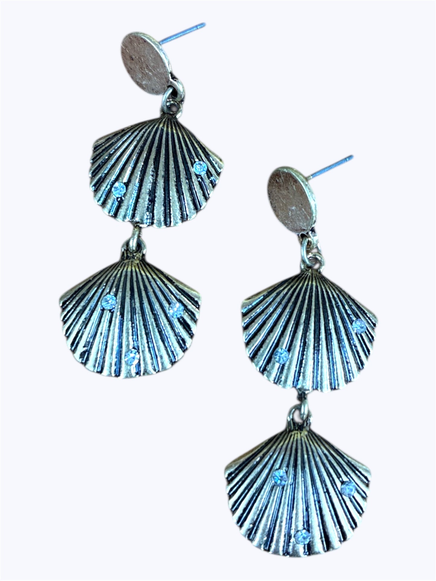 E1202|  Shell Linked Drop Dangle Earrings |E1202