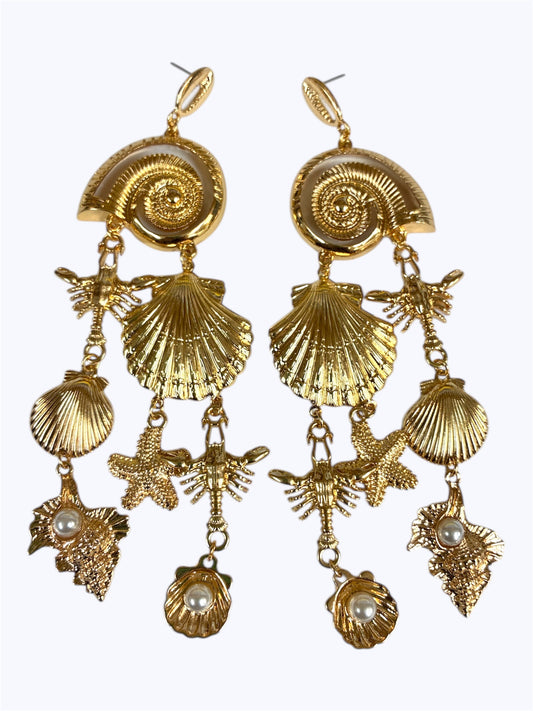 E0263 | Couture Coastal Statement Earrings | 25E6204
