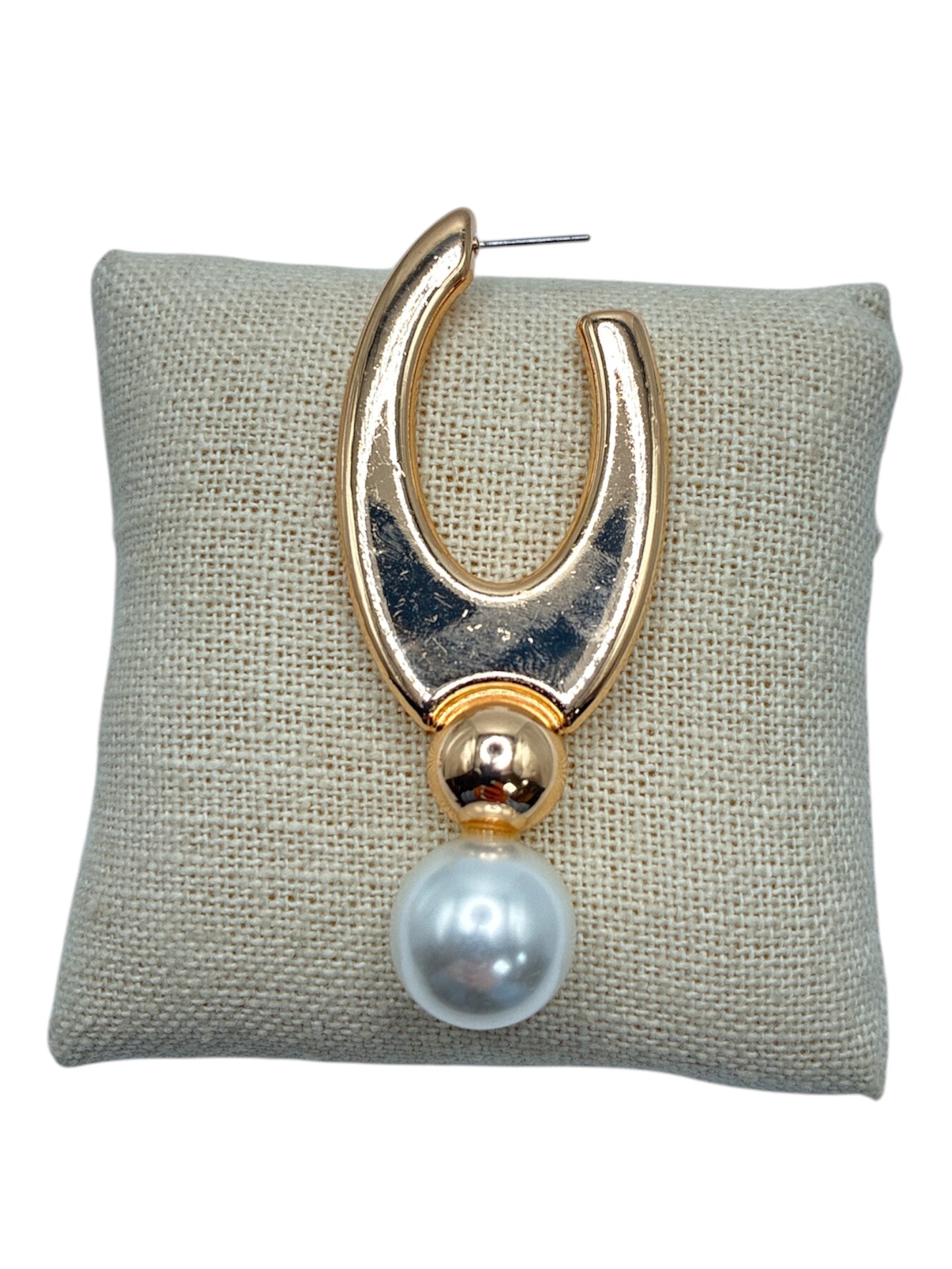 E2297|Large Teardrop and Pearl Earrings |25E6907