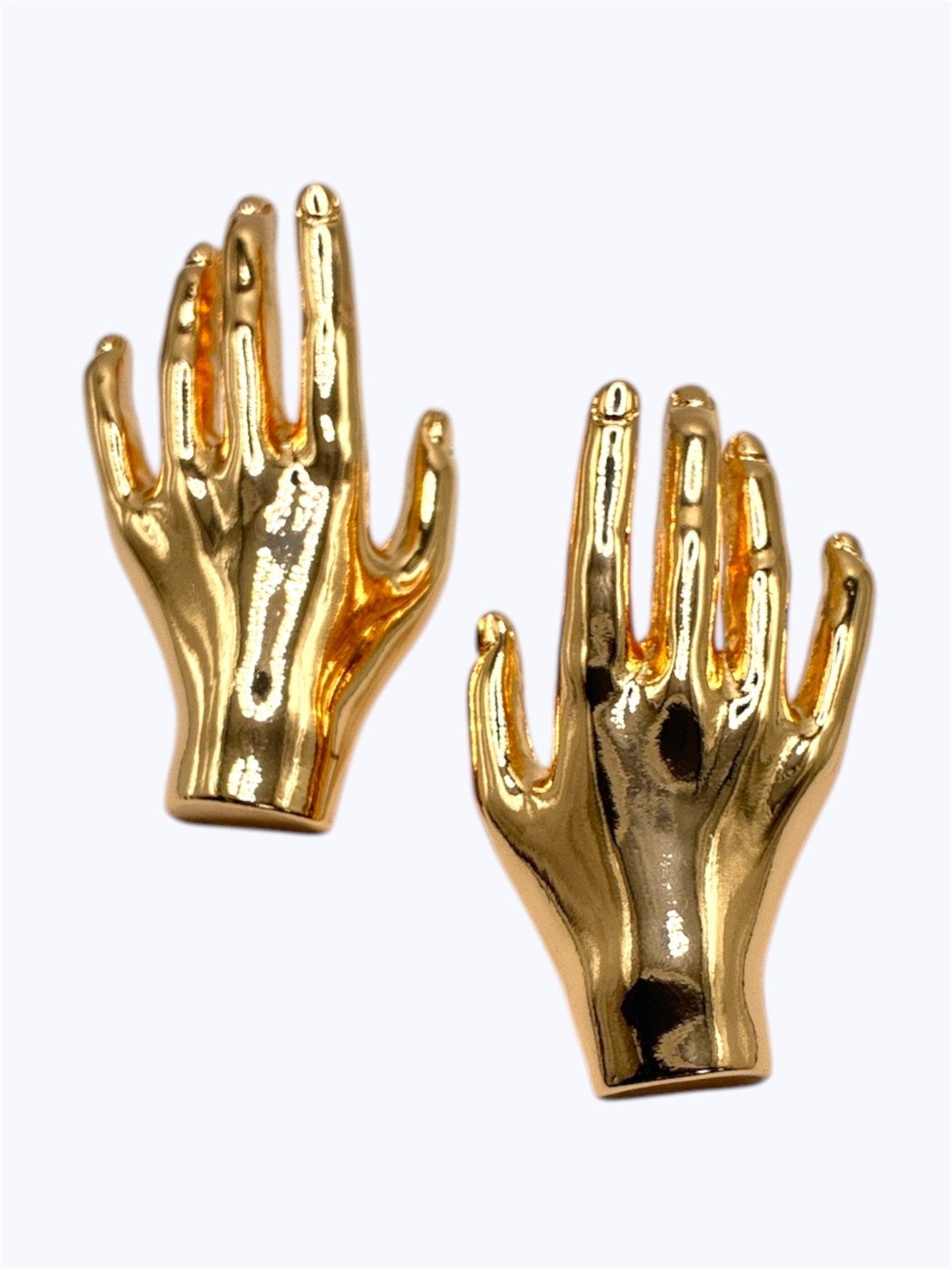 E1930 | Large Gilded Hand Studs Earrings | 25E6535