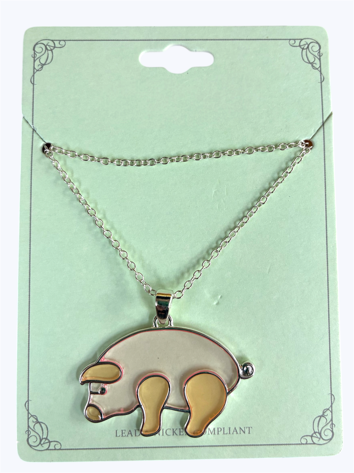 Clear Color Pig Necklace
