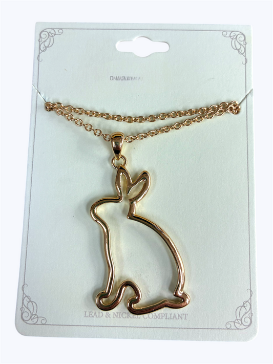 Shiny Rabbit Charm Necklace
