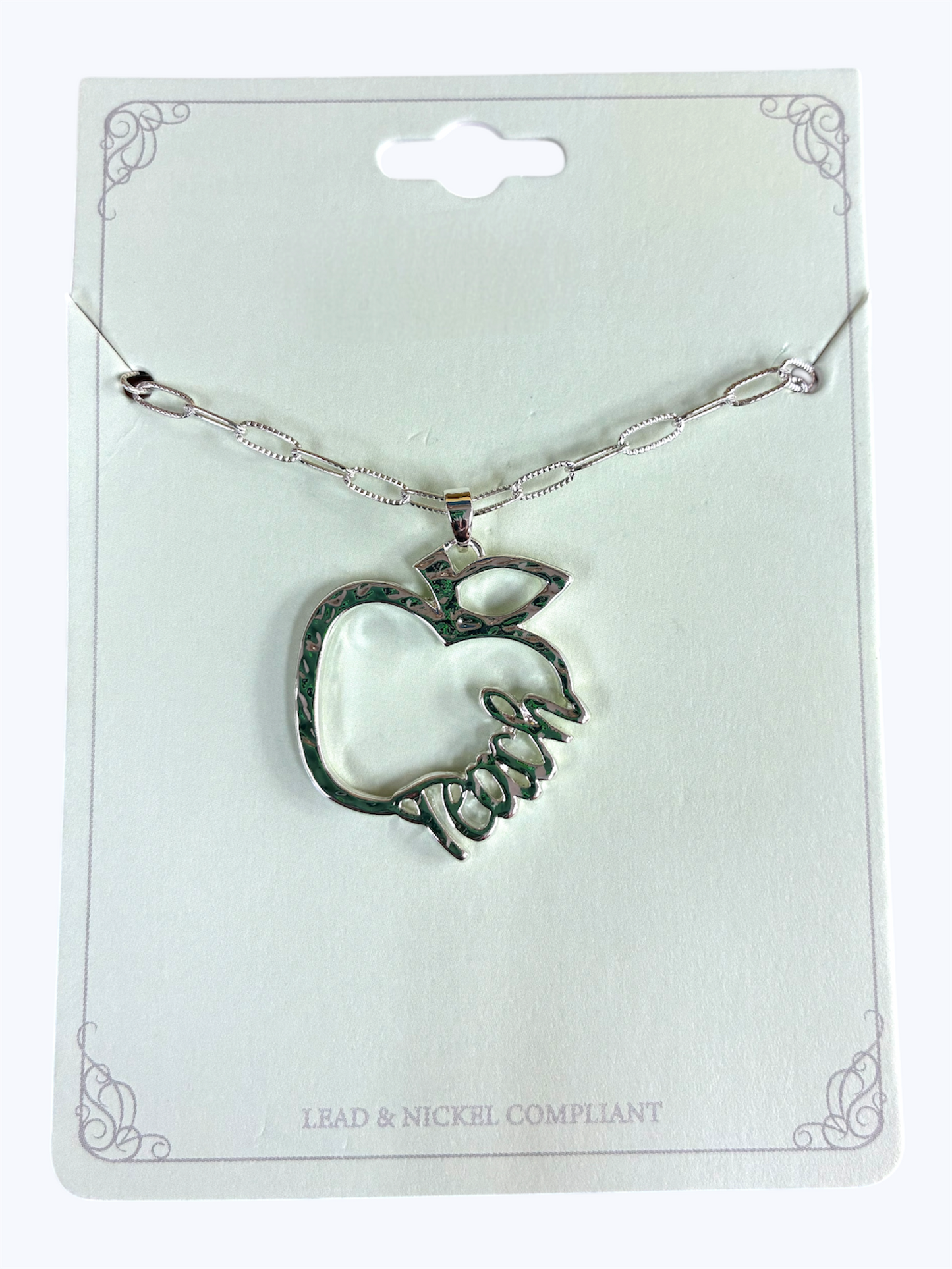 Teach Apple Charm Necklace