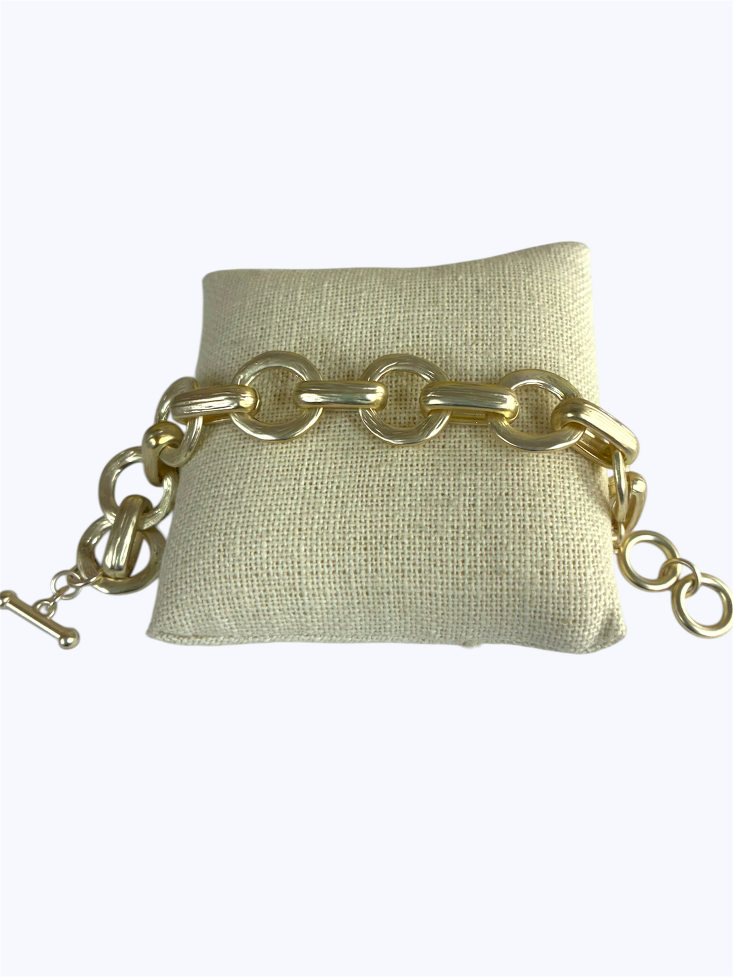 B0378| 14K Gold Plated Chain Link Bracelet| A6822BMG