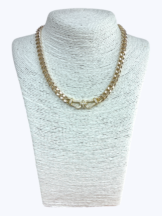 N5031|14K Gold Plated Short Chain Necklace |1435G