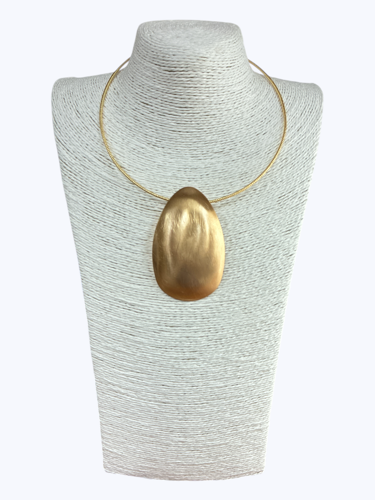 N5131 | Matte Teardrop Pendant Choker Necklace | NK26106