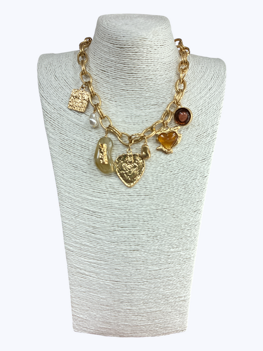 N5136 | Heart Charms Chain Necklace | NK26111