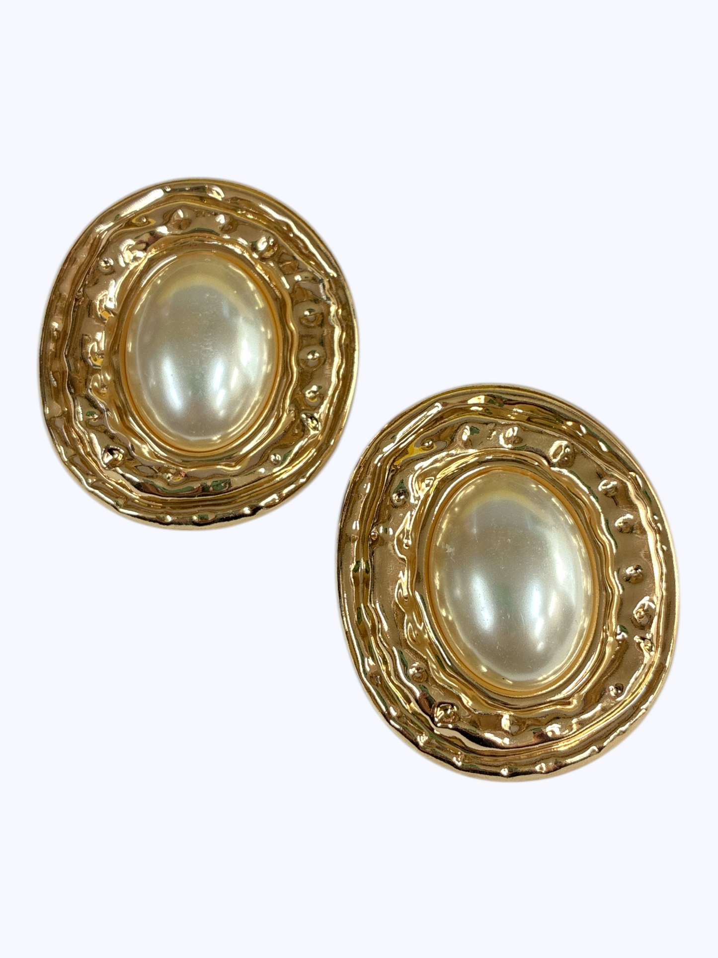 E2315 | Oval Pearl Earrings | KE3505