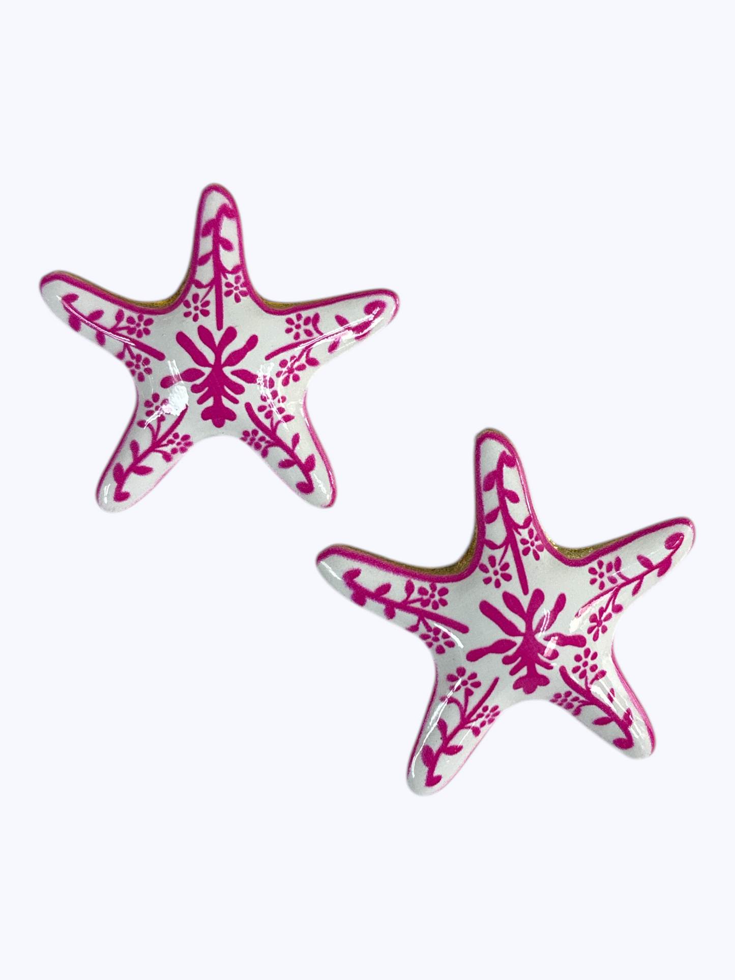 E2281 | Starfish Blue White Earrings | 83E2601