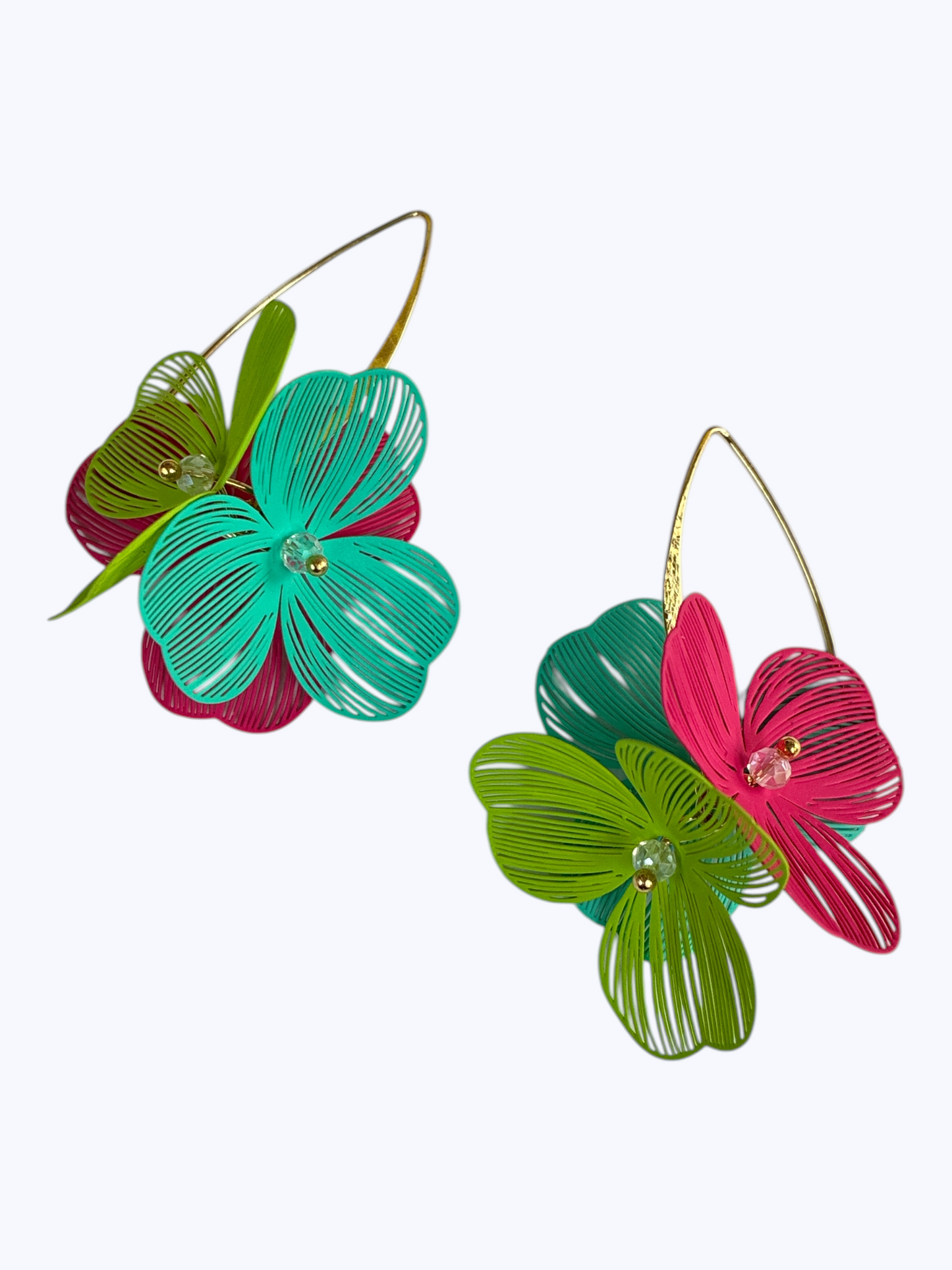 E2302 | Chic Floral Statement Earrings | KE2747