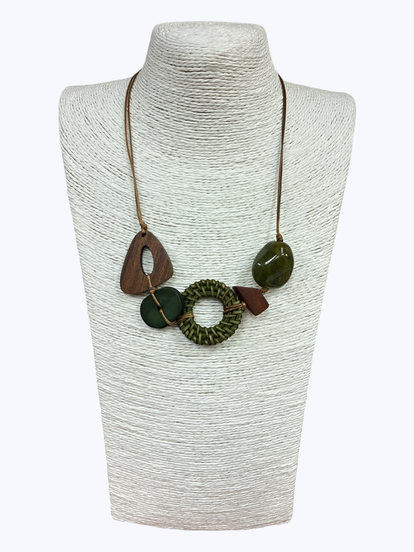 N5146 | Wood and Acrylic Adjustable Necklace | NK28119