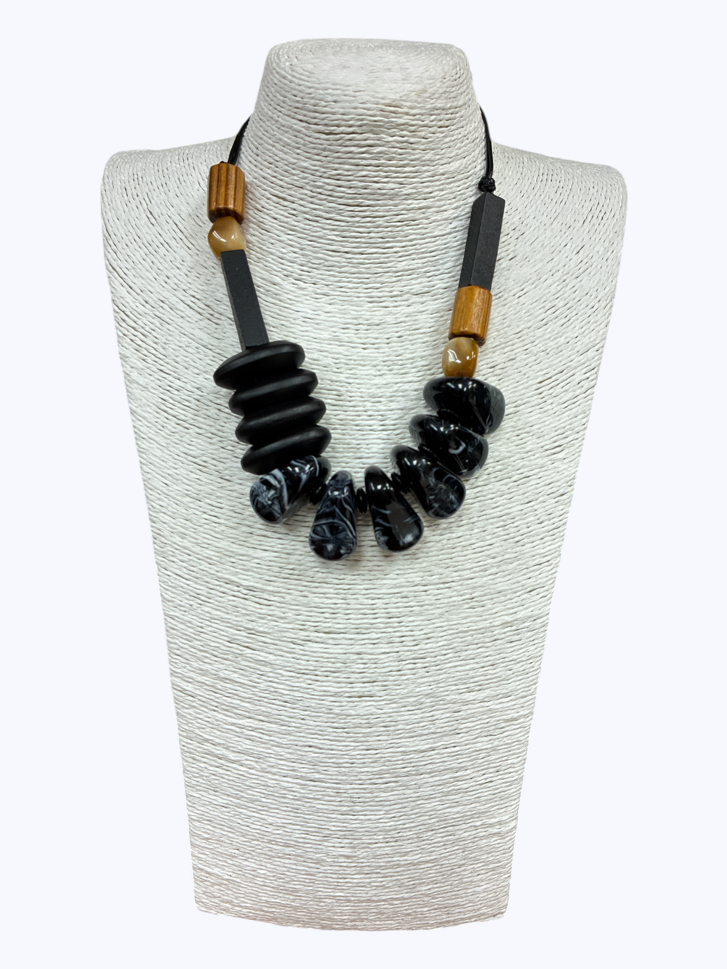 N5155 | Acrylic and Wood Chunky Necklace | NK26128