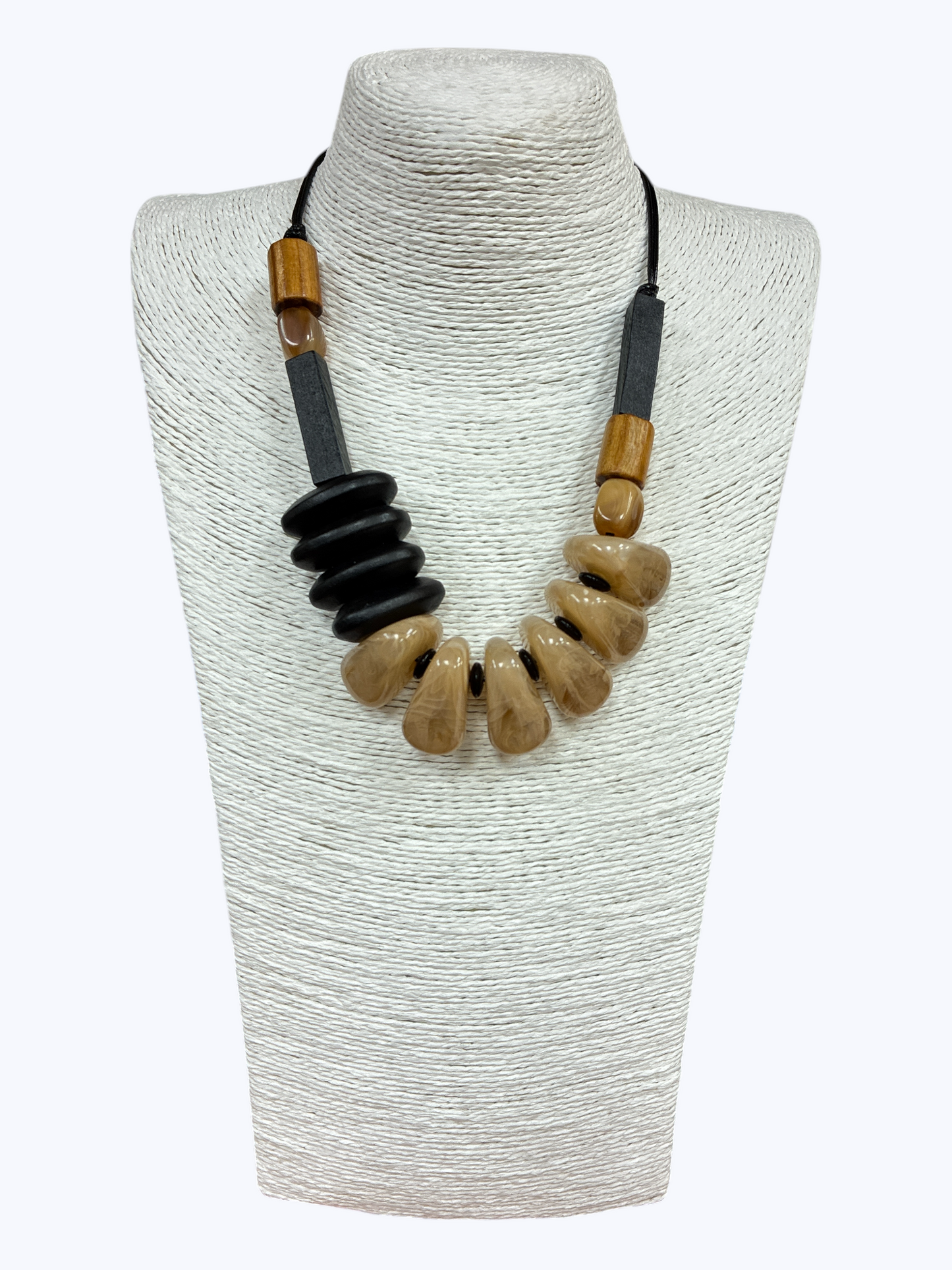N5155 | Acrylic and Wood Chunky Necklace | NK26128