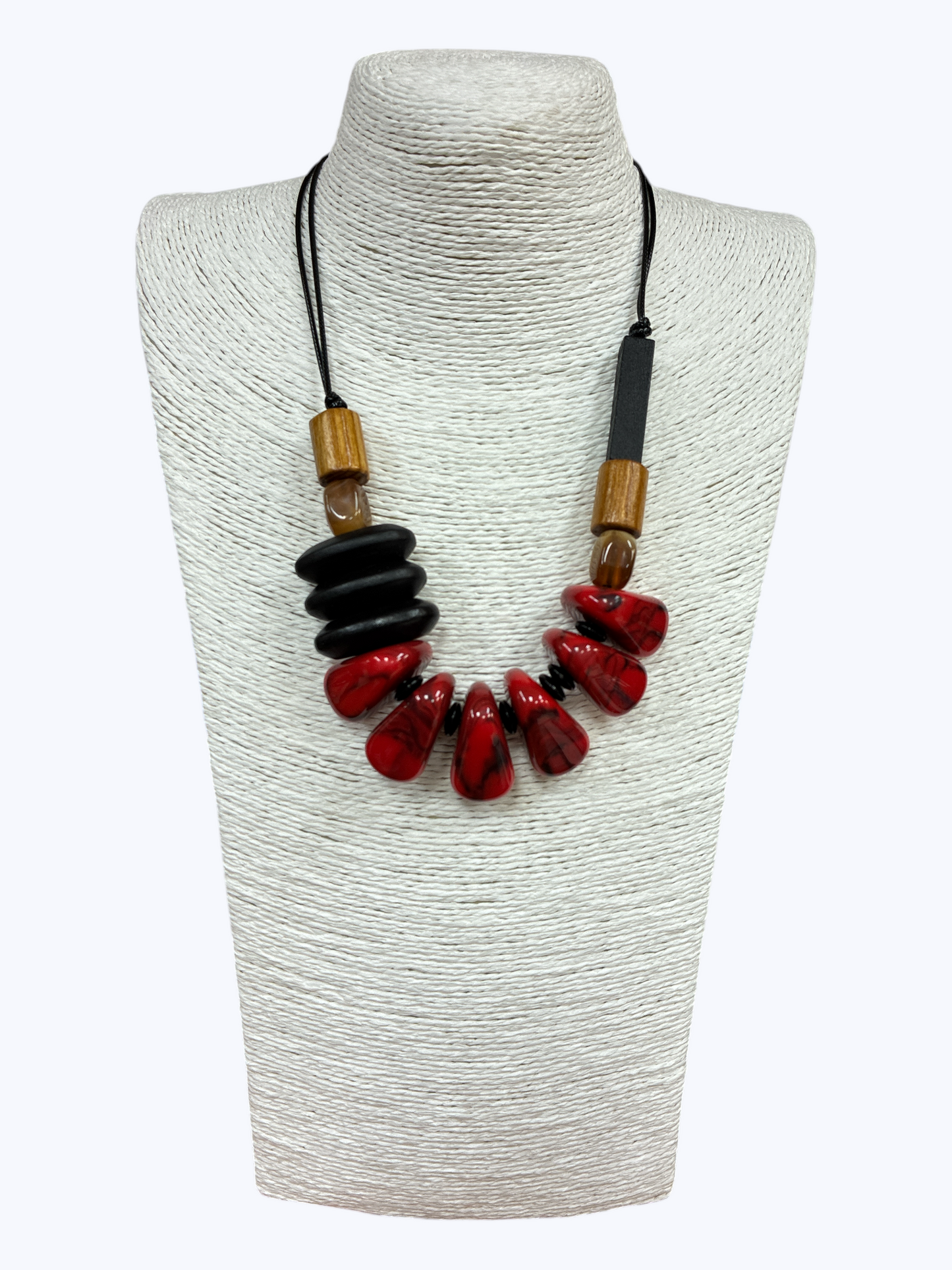 N5155 | Acrylic and Wood Chunky Necklace | NK26128