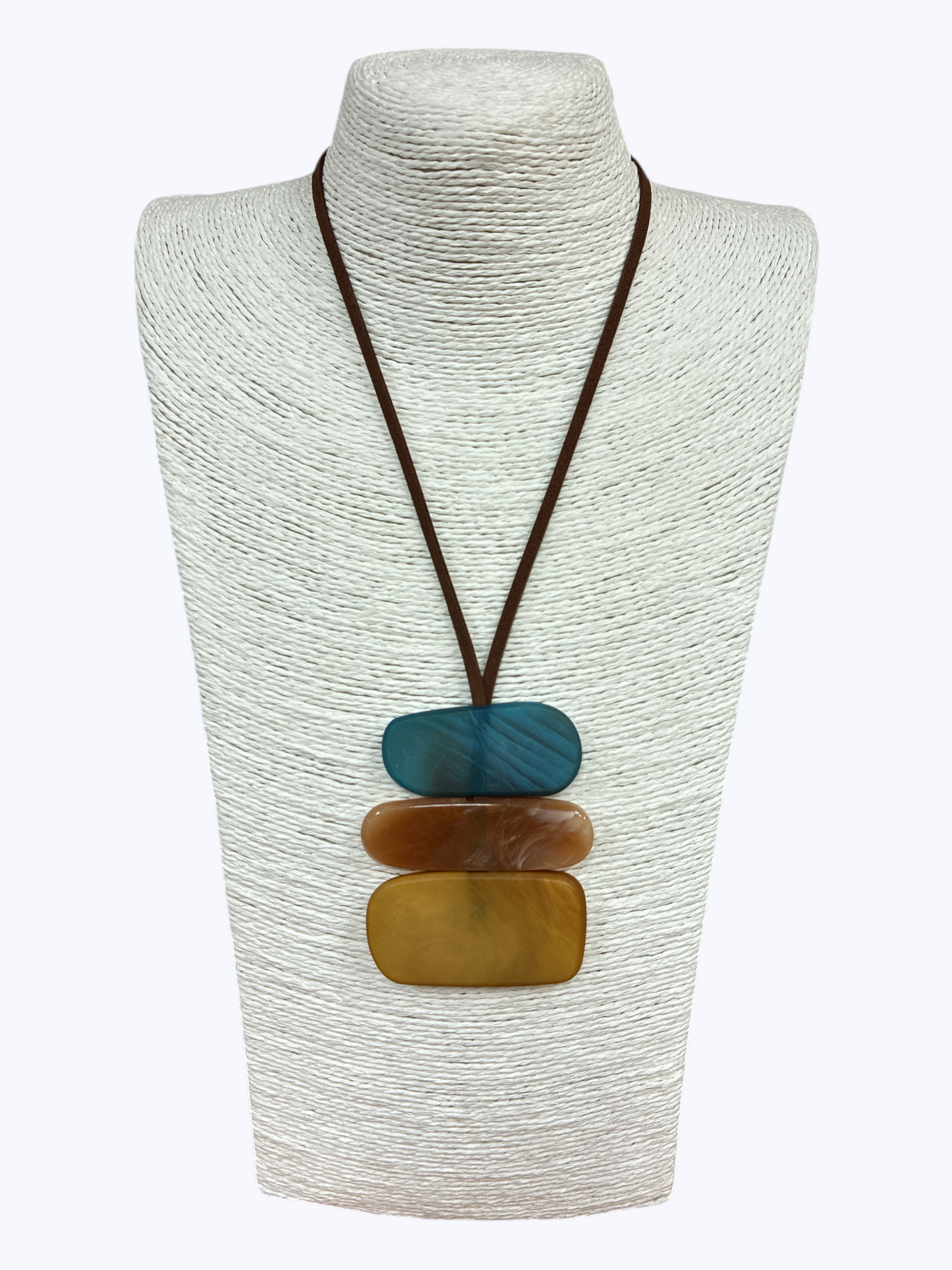 N5148 | Acrylic Pendant Brown Cord Necklace | NK26121