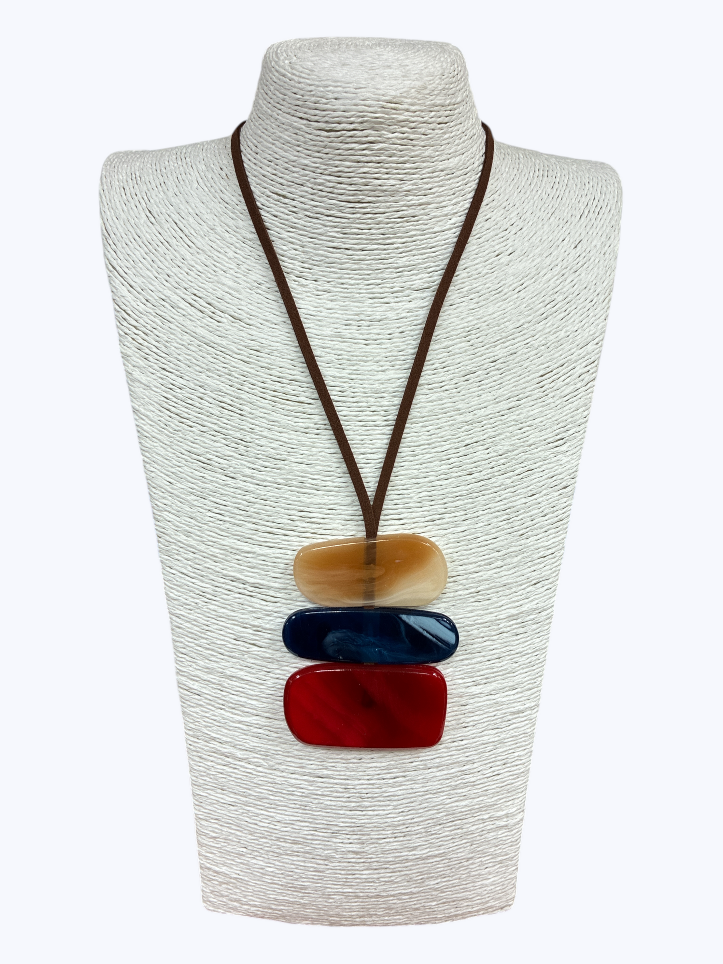 N5148 | Acrylic Pendant Brown Cord Necklace | NK26121