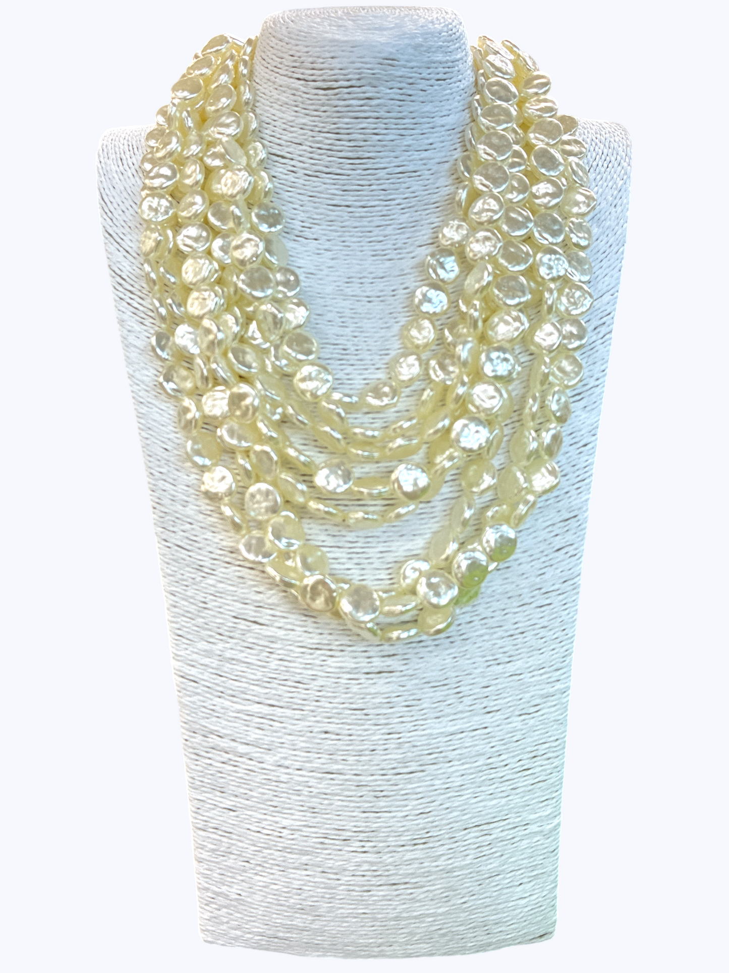 N5158 | Coin Pearl Bib Necklace | LN3334