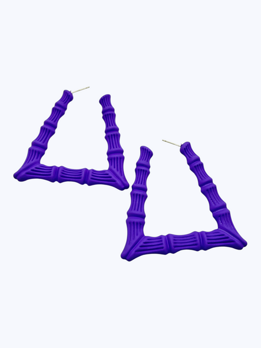 E1539 KE3467 Bamboo Hoop Earrings