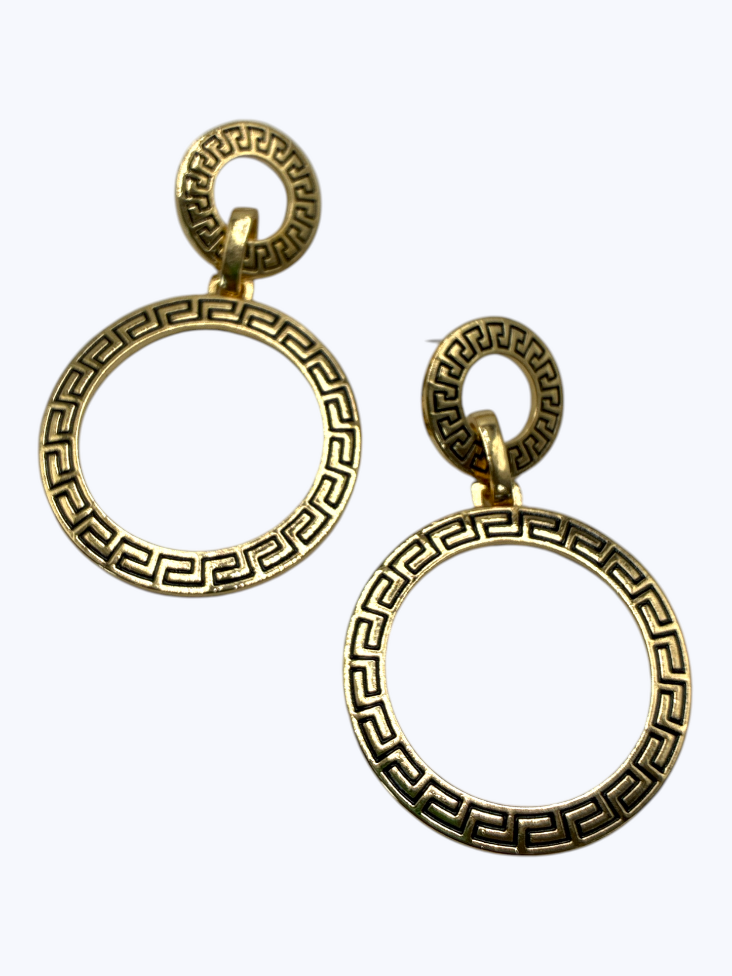 E2328 | Double Circle Drop Earrings | YE3335